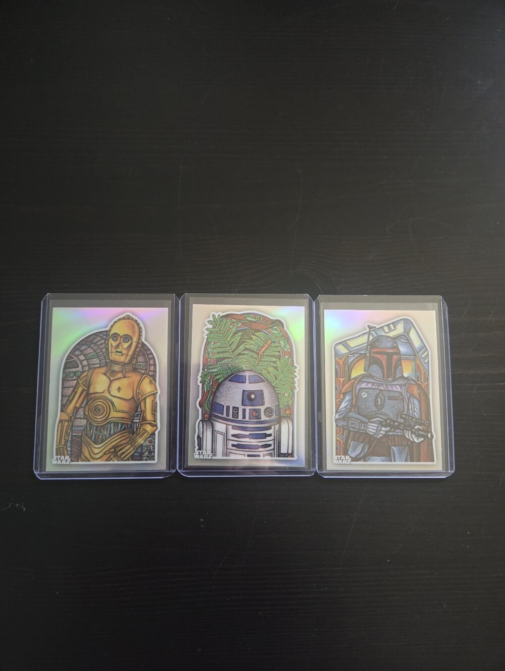 Topps Star Wars Chrome Return of the Jedi 40th Anniversary Boba Fett,R2D2,C-3PO